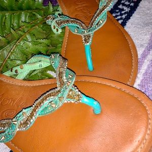 Movie star Brite flip flops sandals